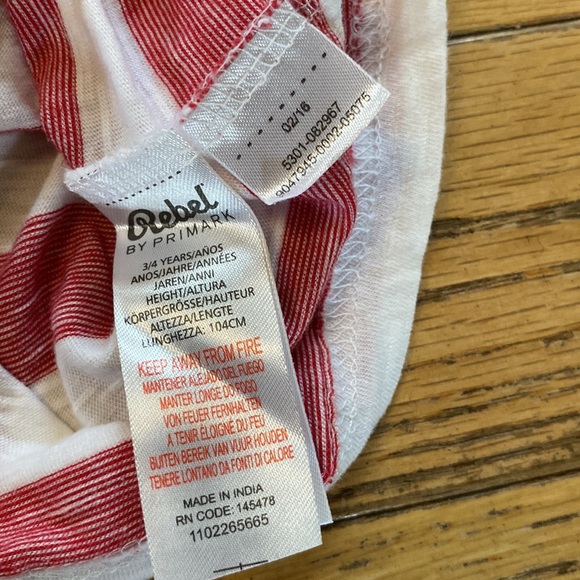2/$20 kids Striped t-shirt, Primark, 3-4 - Picture 5 of 5